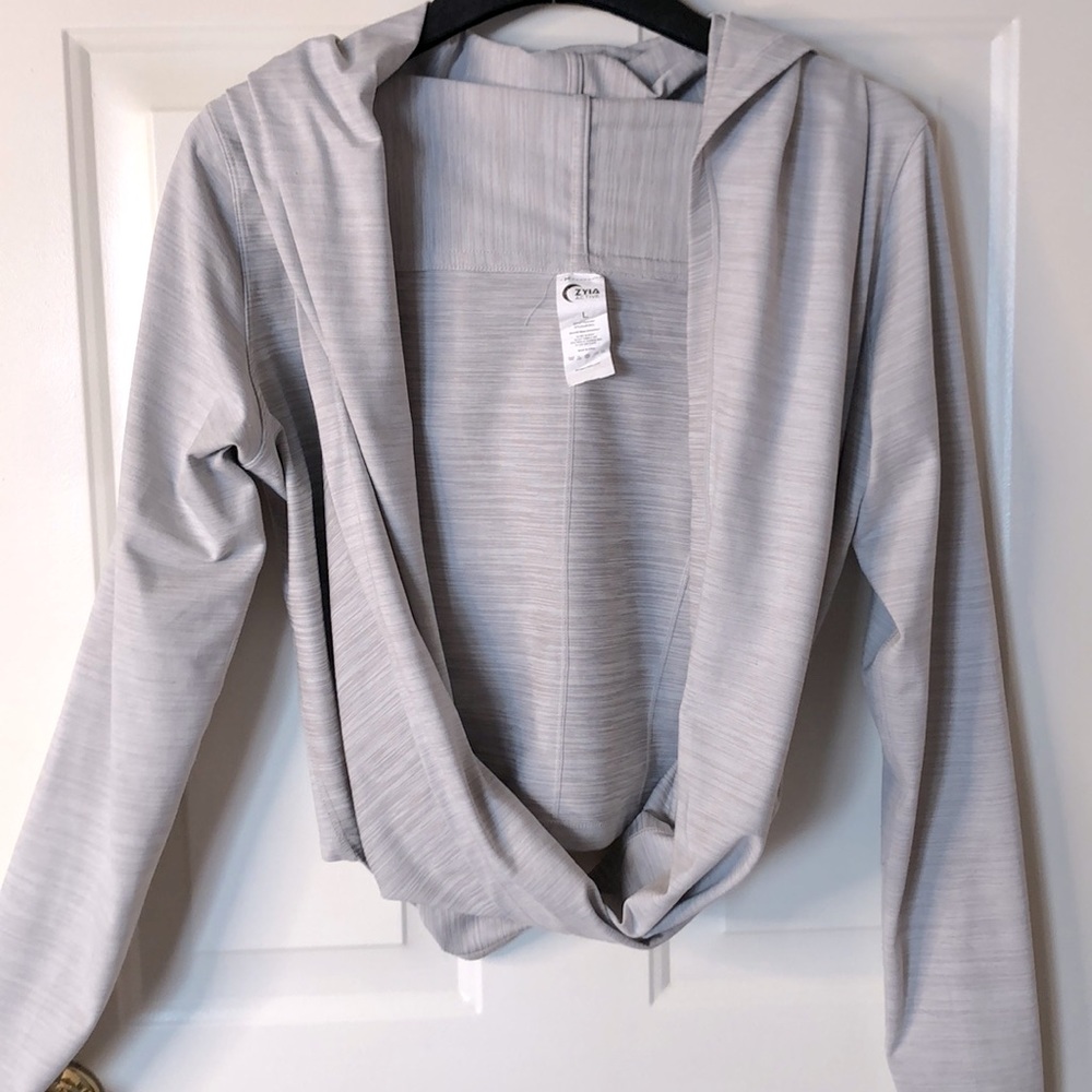 Zyia Haze Yoga Shawl Silver Spacedye - Picture 6 of 11